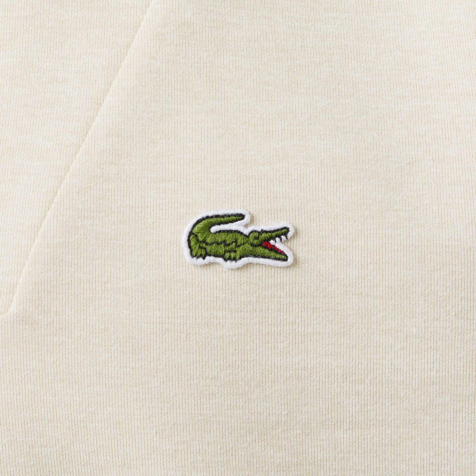Lacoste Erkek Classic Fit Yarım Fermuarlı Krem Sweatshirt