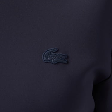  Lacoste Kadın Classic Fit Kısa Kollu Dik Yaka Koyu Mavi Elbise