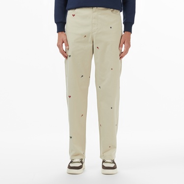 Lacoste Erkek Relaxed Fit Bej Pantolon