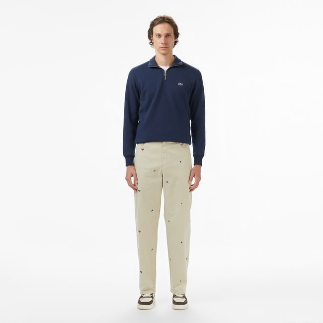  Lacoste Erkek Relaxed Fit Bej Pantolon