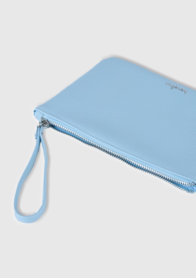  Unisex Açık Mavi Clutch Çanta