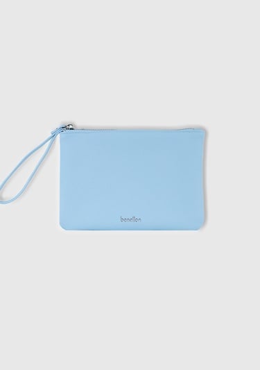  Unisex Açık Mavi Clutch Çanta