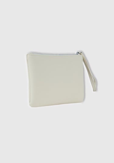  Unisex Krem Clutch Çanta