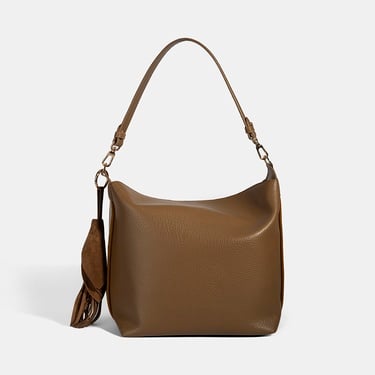  Kadın Vizon Püskül Aksesuarlı Omuz Çantası