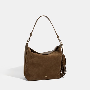  Kadın Vizon Püskül Aksesuarlı Omuz Çantası