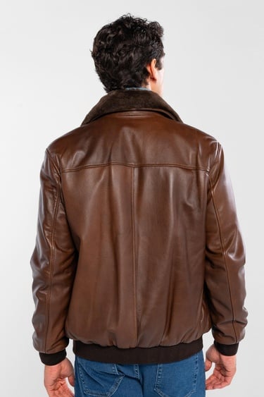  Tamer Tanca Erkek Hakiki Deri Fındık Deri Mont