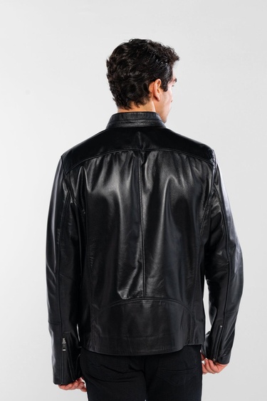  Tamer Tanca Erkek Hakiki Deri Siyah Deri Mont