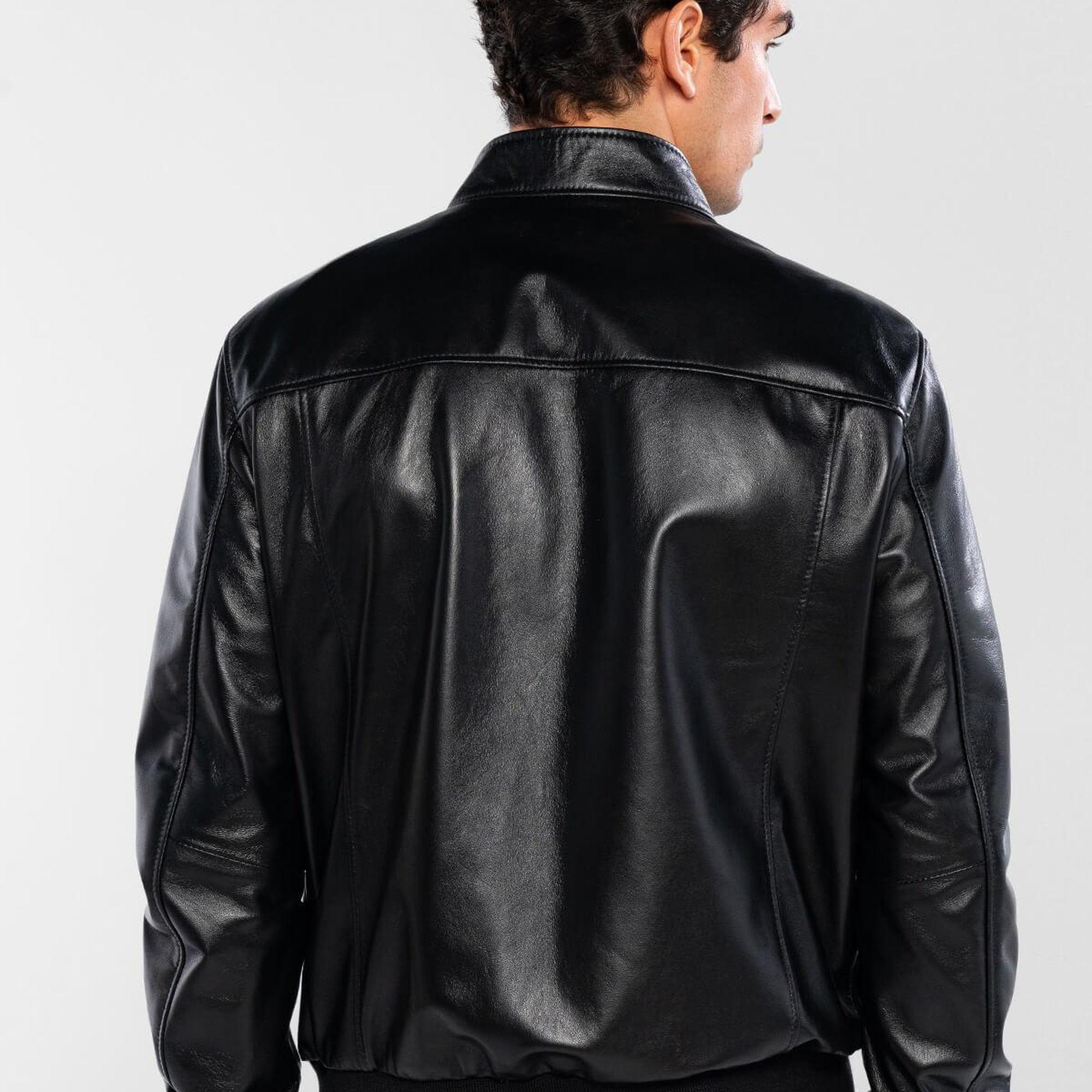 Tamer Tanca Erkek Hakiki Deri Siyah Deri Mont