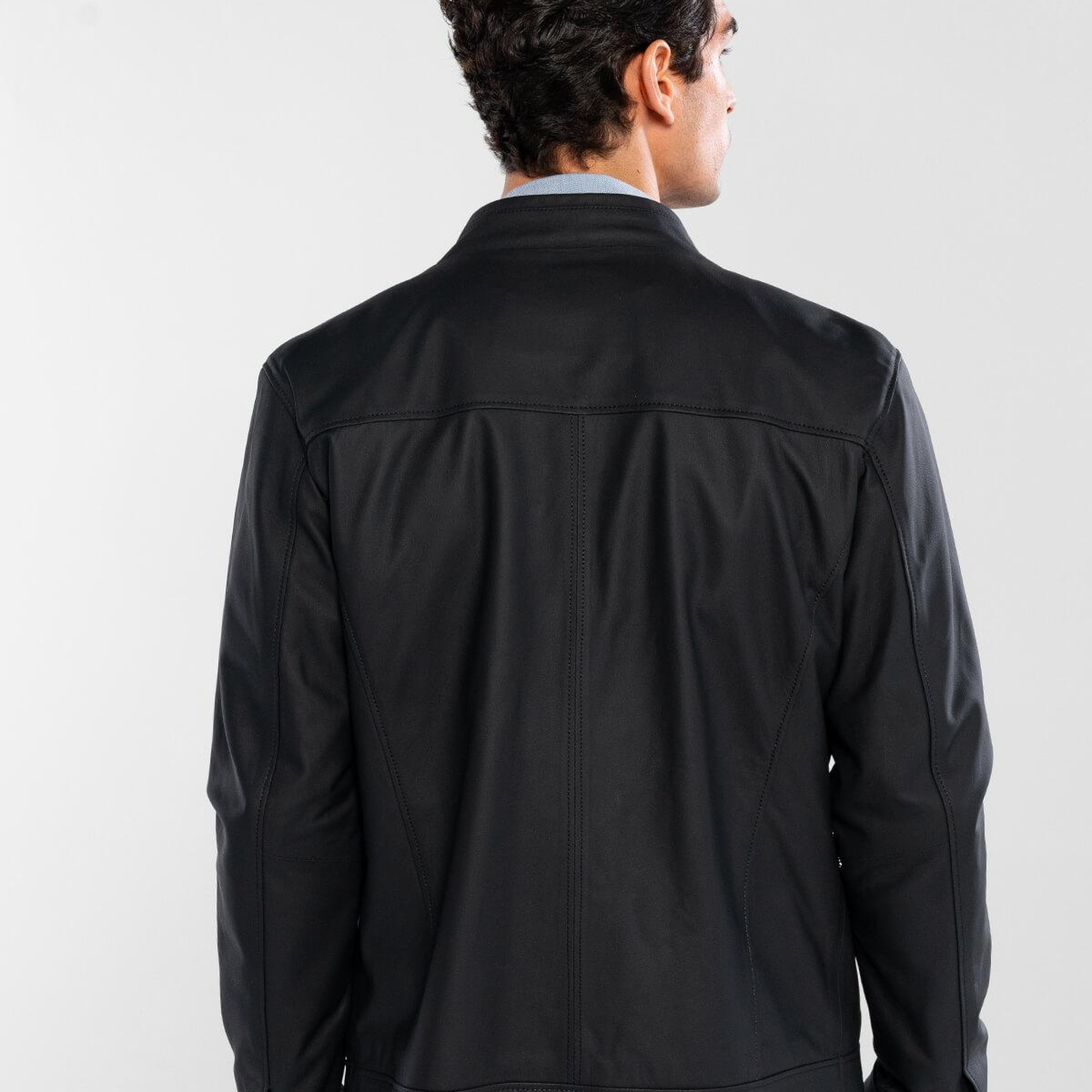 Tamer Tanca Erkek Hakiki Deri Siyah Deri Mont