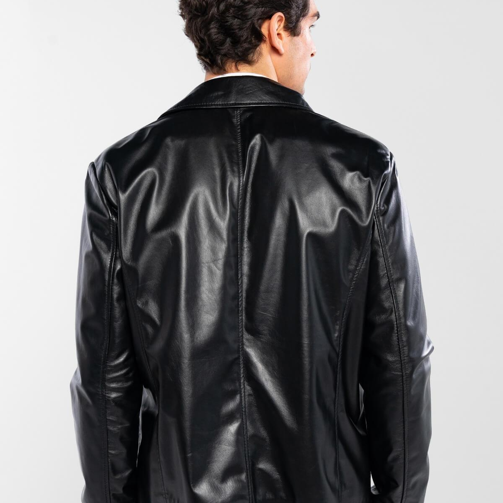 Tamer Tanca Erkek Hakiki Deri Siyah Deri Mont