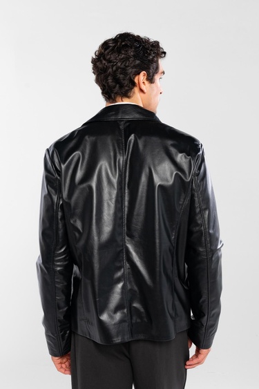  Tamer Tanca Erkek Hakiki Deri Siyah Deri Mont