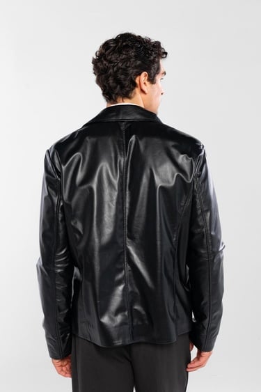  Tamer Tanca Erkek Hakiki Deri Siyah Deri Mont