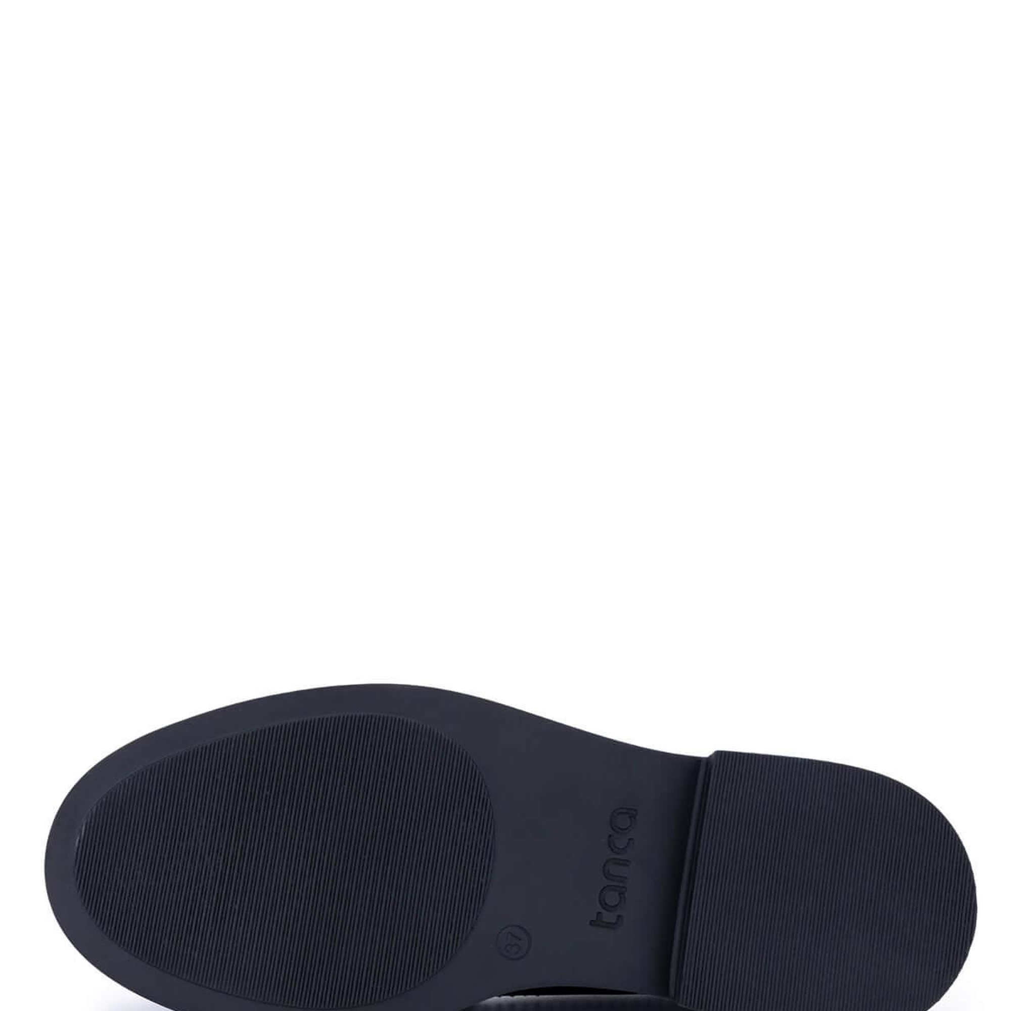 Tamer Tanca Kadın Hakiki Deri Siyah Rugan Loafer Ayakkabı