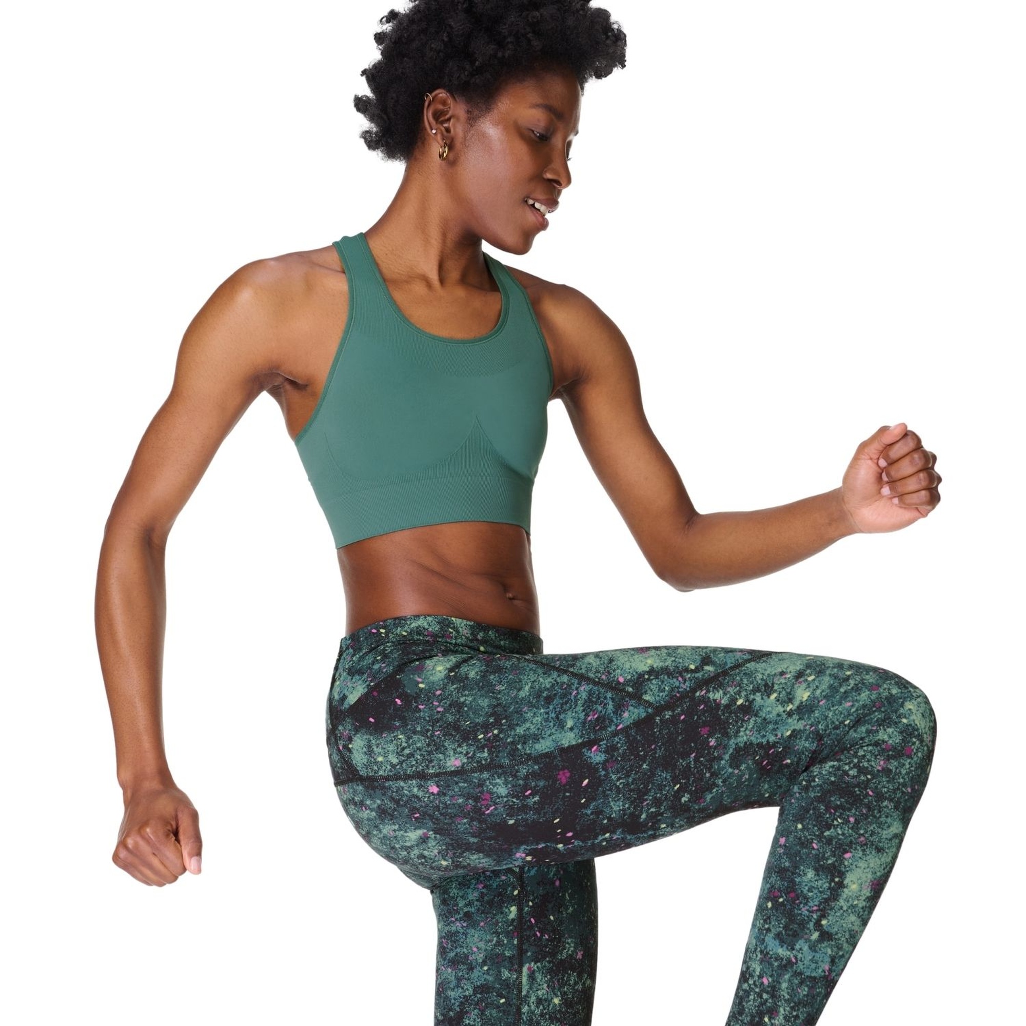 Sweaty Betty Stamina Seamless Sports Kadın Yeşil Fitness Bra