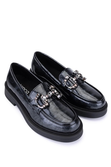  Tamer Tanca Kadın Hakiki Deri Gri Loafer Ayakkabı