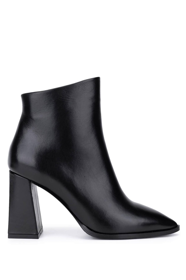 Tamer Tanca Kadın Hakiki Deri Siyah Topuklu Bot