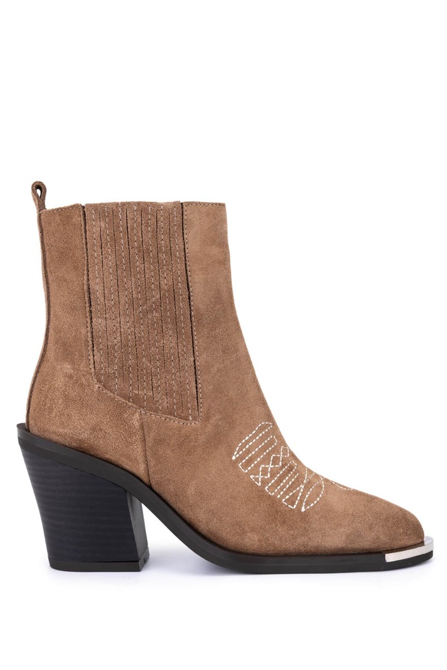  Tamer Tanca Kadın Hakiki Deri Taupe Süet Klasik Bot