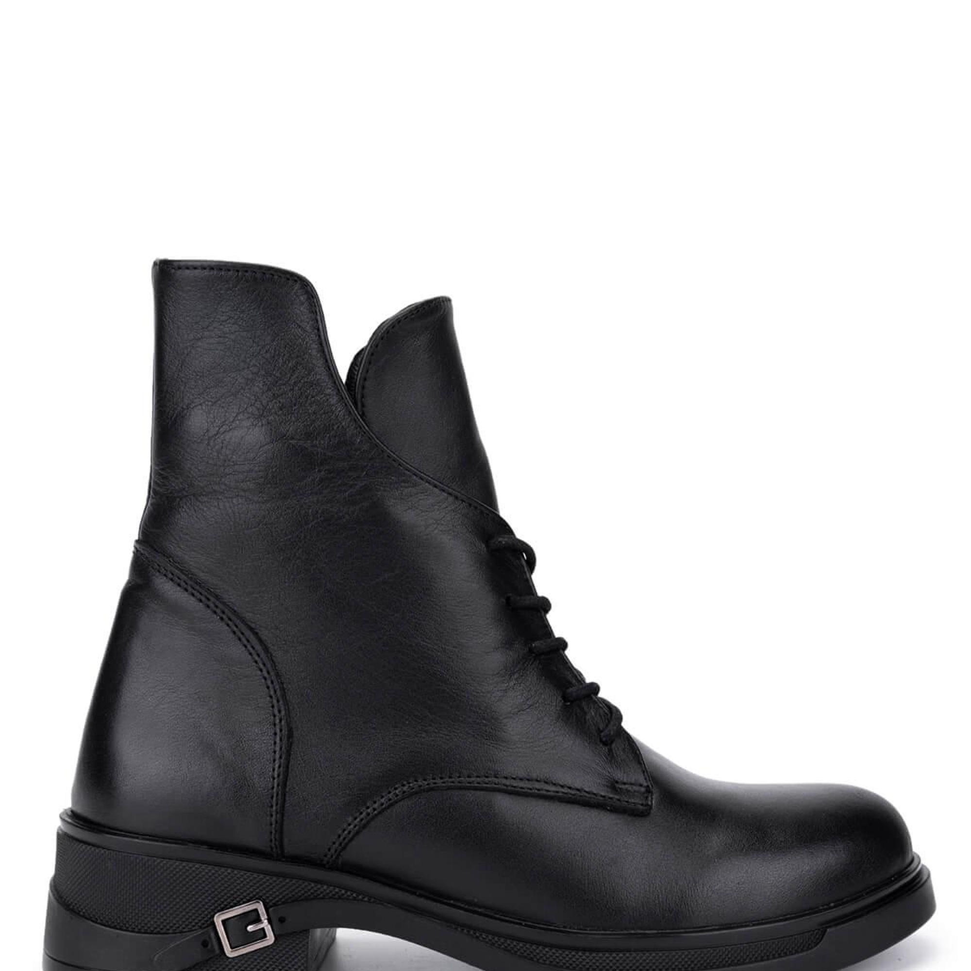 Tamer Tanca Kadın Siyah Deri Casual Bot