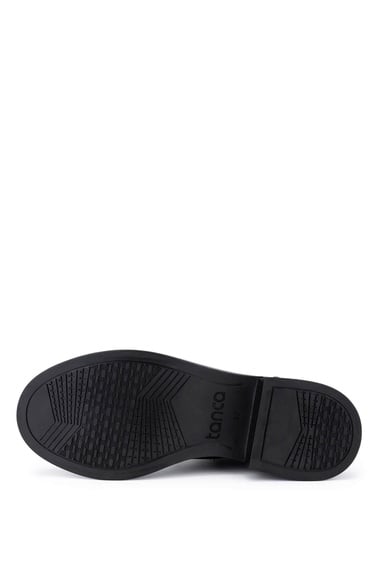  Tamer Tanca Kadın Siyah Deri Casual Bot