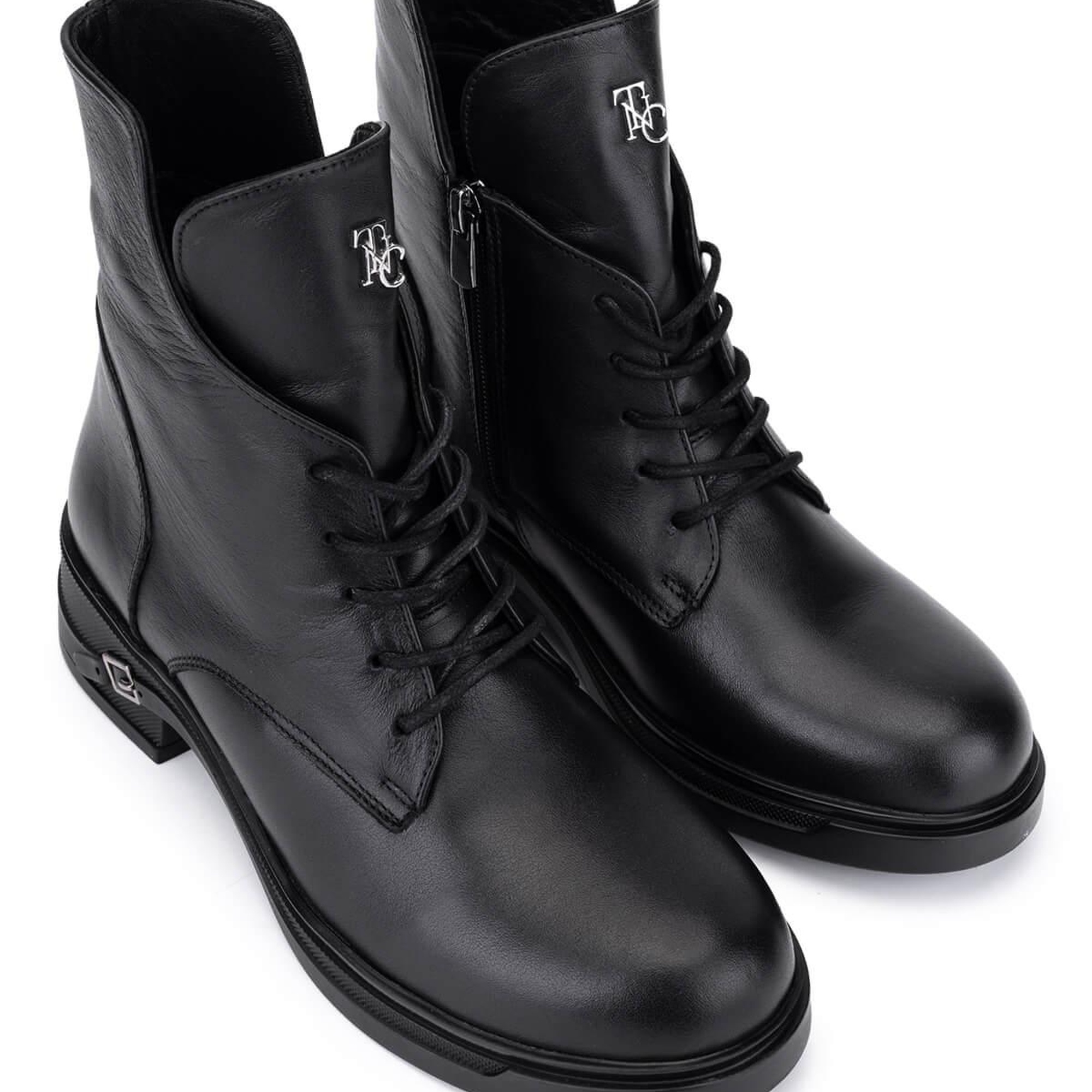 Tamer Tanca Kadın Siyah Deri Casual Bot