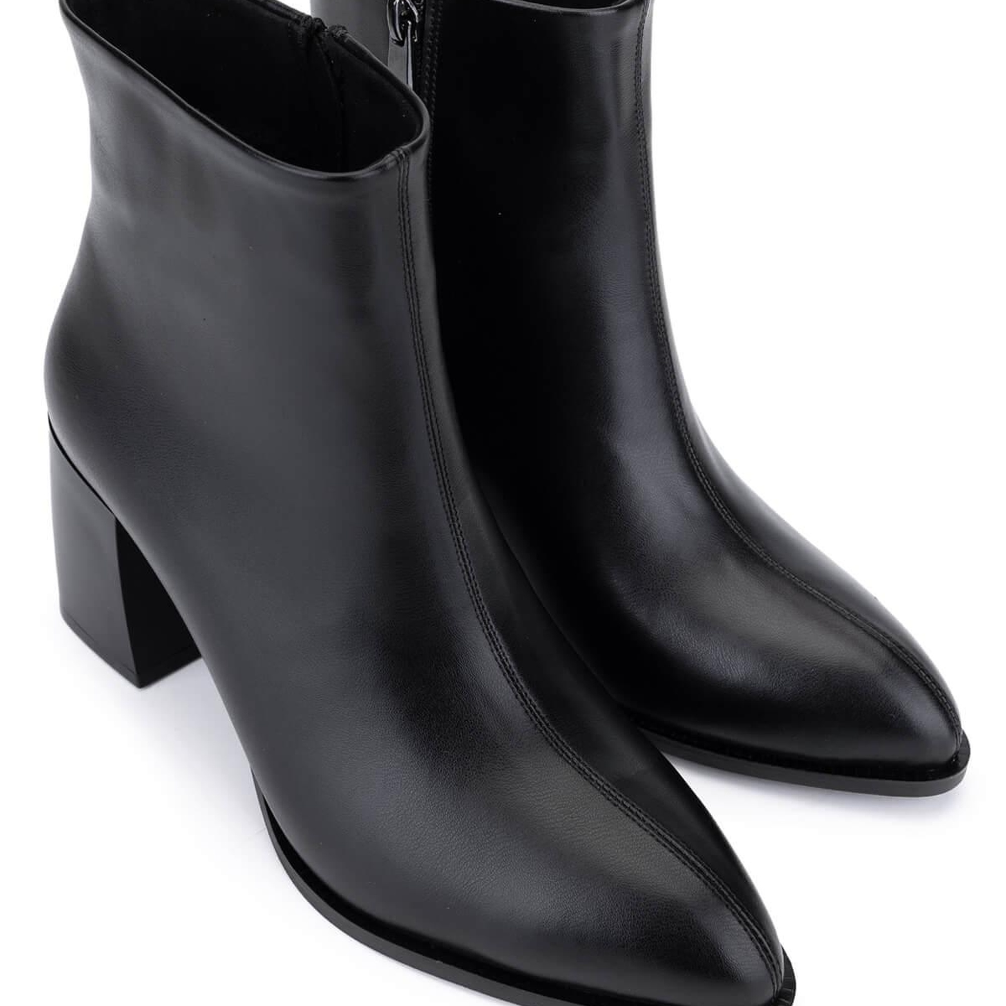 Tamer Tanca Kadın Suni Deri Siyah Topuklu Bot