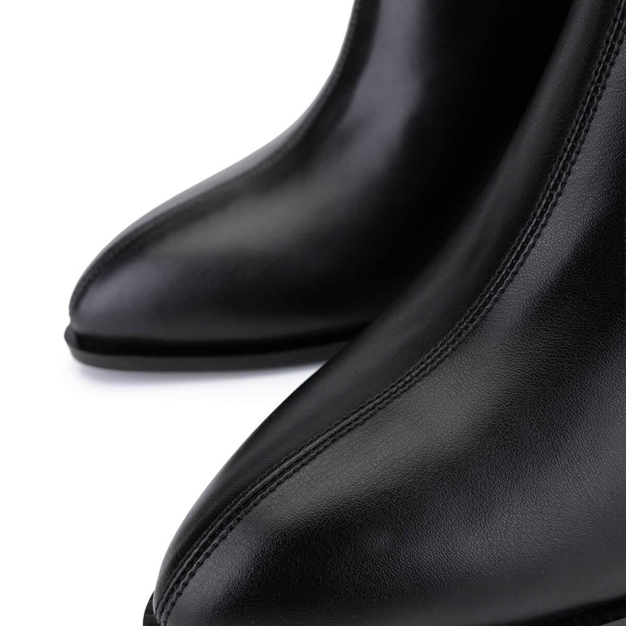 Tamer Tanca Kadın Suni Deri Siyah Topuklu Bot