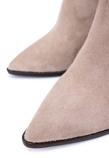  Tamer Tanca Kadın Hakiki Deri Taş Süet Topuklu Bot