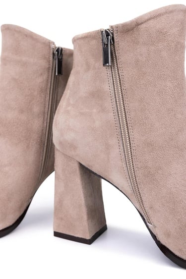  Tamer Tanca Kadın Hakiki Deri Taş Süet Topuklu Bot