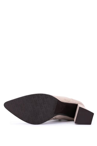  Tamer Tanca Kadın Hakiki Deri Taş Süet Topuklu Bot