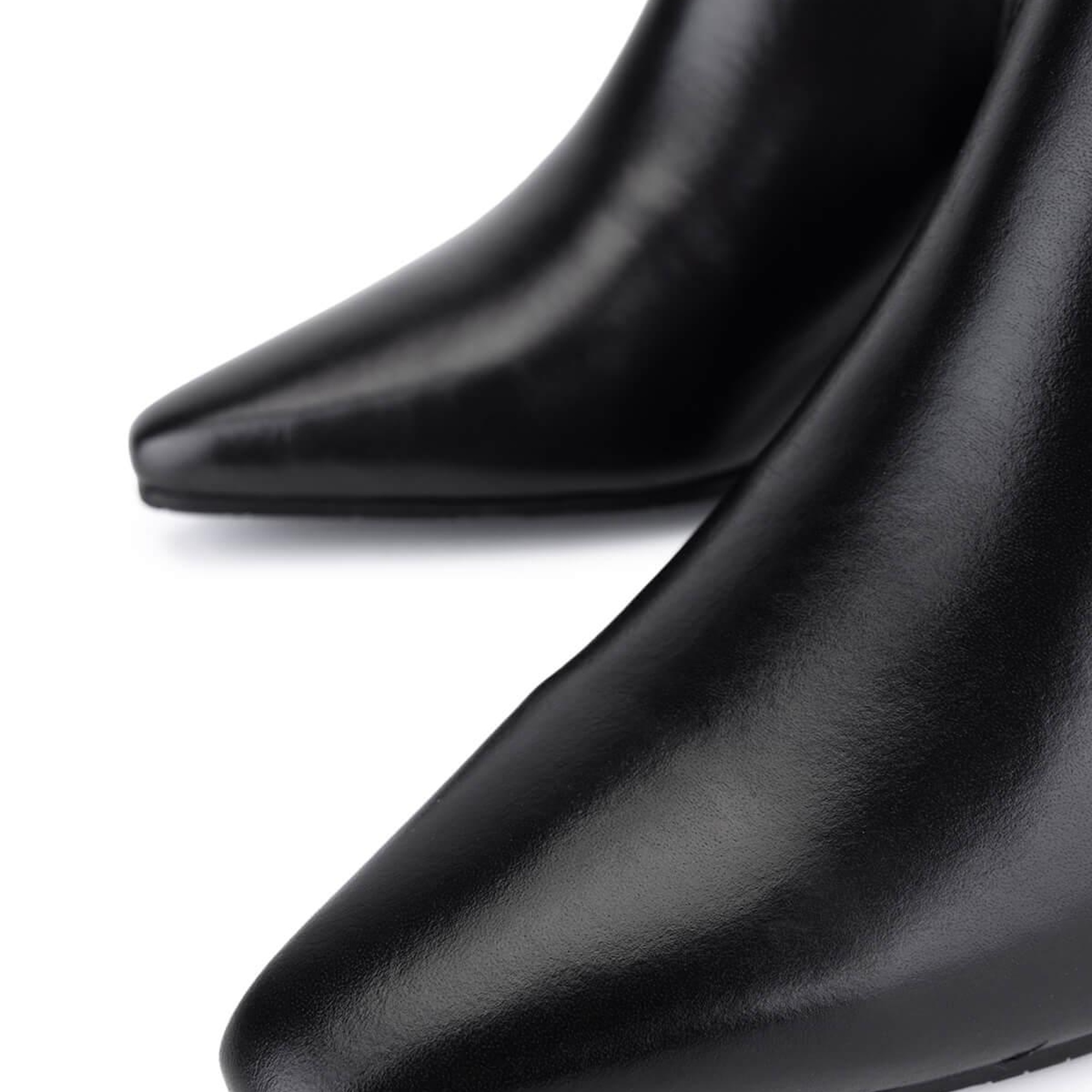 Tamer Tanca Kadın Hakiki Deri Siyah Klasik Çizme