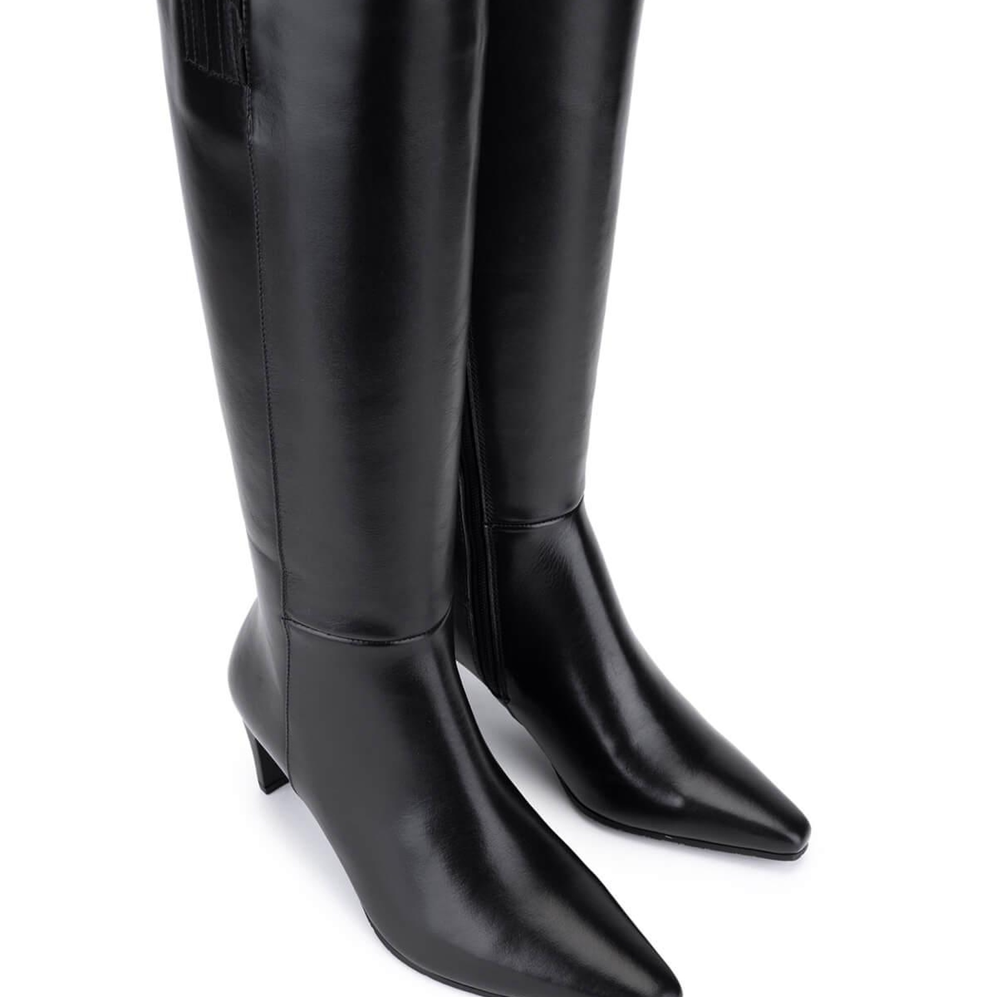 Tamer Tanca Kadın Hakiki Deri Siyah Klasik Çizme