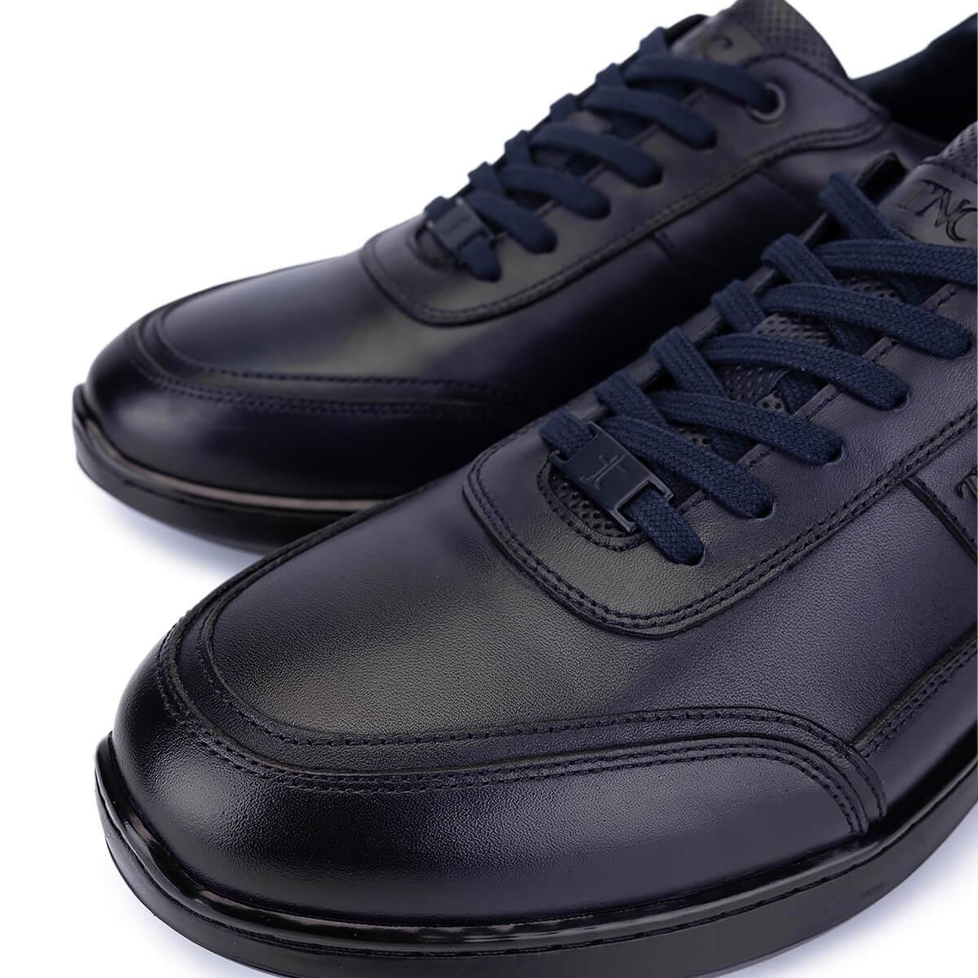 Tamer Tanca Erkek Hakiki Deri Lacivert Casual Ayakkabı