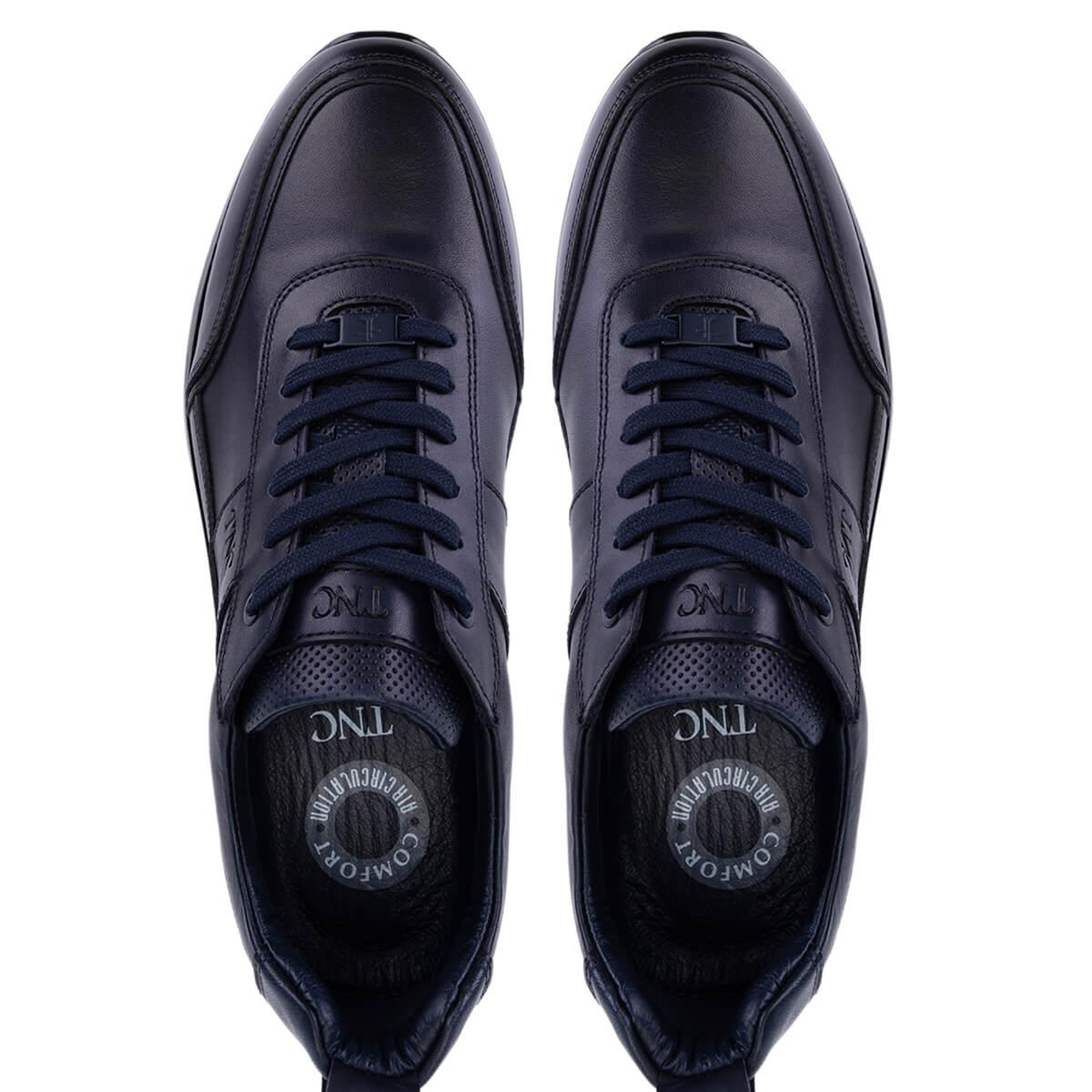 Tamer Tanca Erkek Hakiki Deri Lacivert Casual Ayakkabı