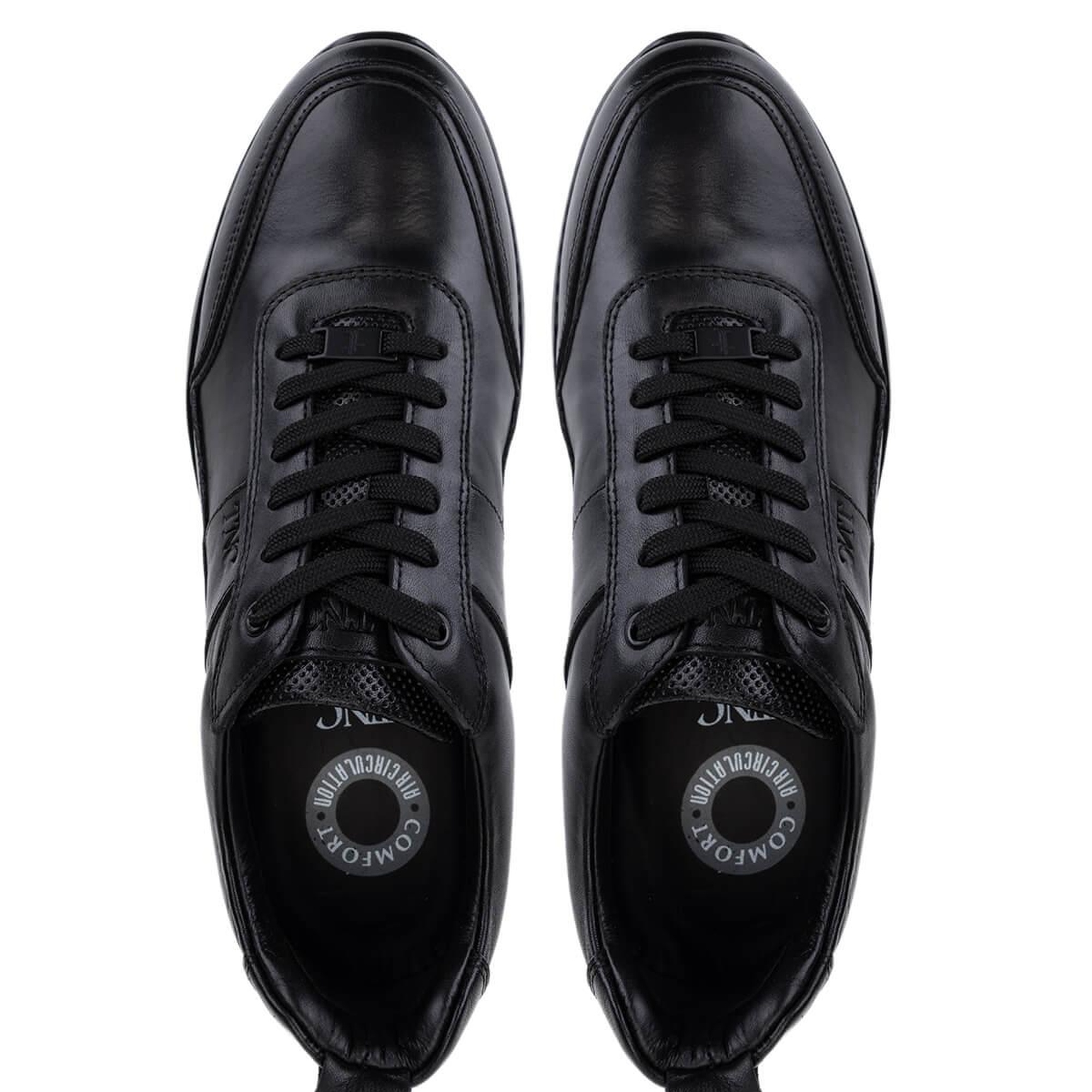 Tamer Tanca Erkek Hakiki Deri Siyah Casual Ayakkabı