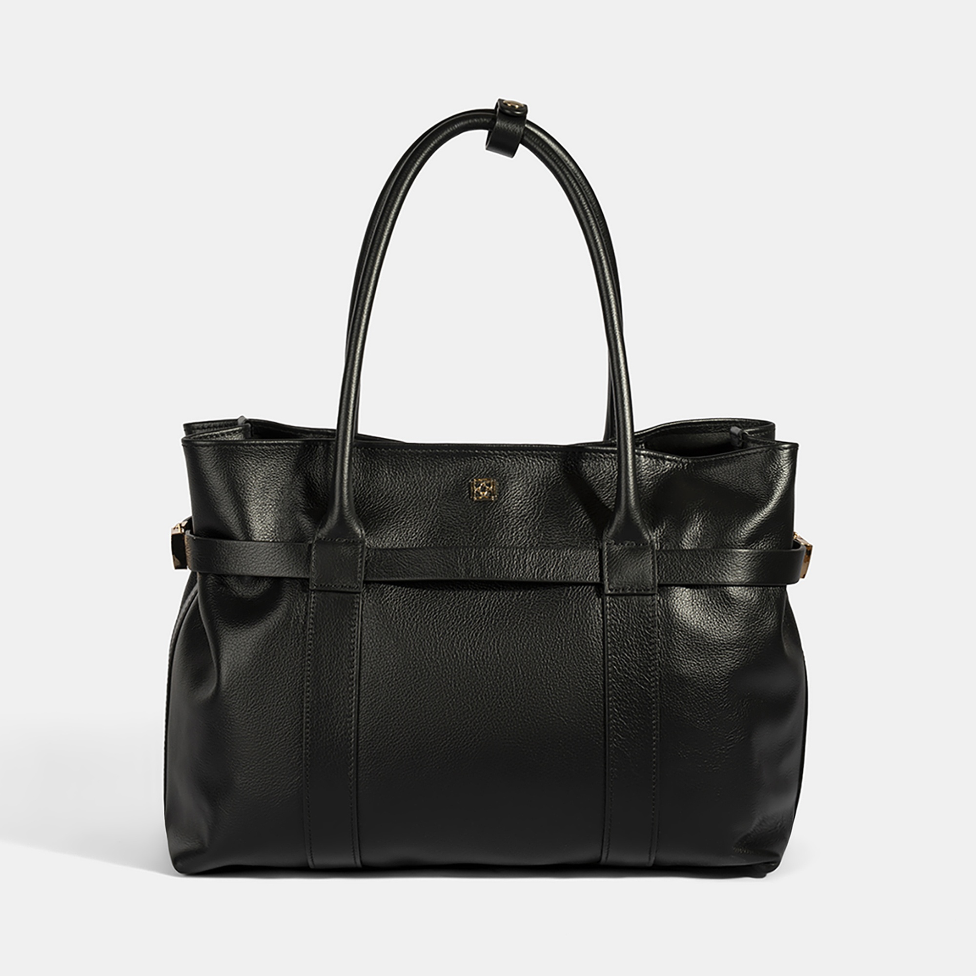 Kadın Siyah Cüzdan Aksesuarlı Deri Omuz Çantası