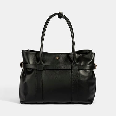  Kadın Siyah Cüzdan Aksesuarlı Deri Omuz Çantası