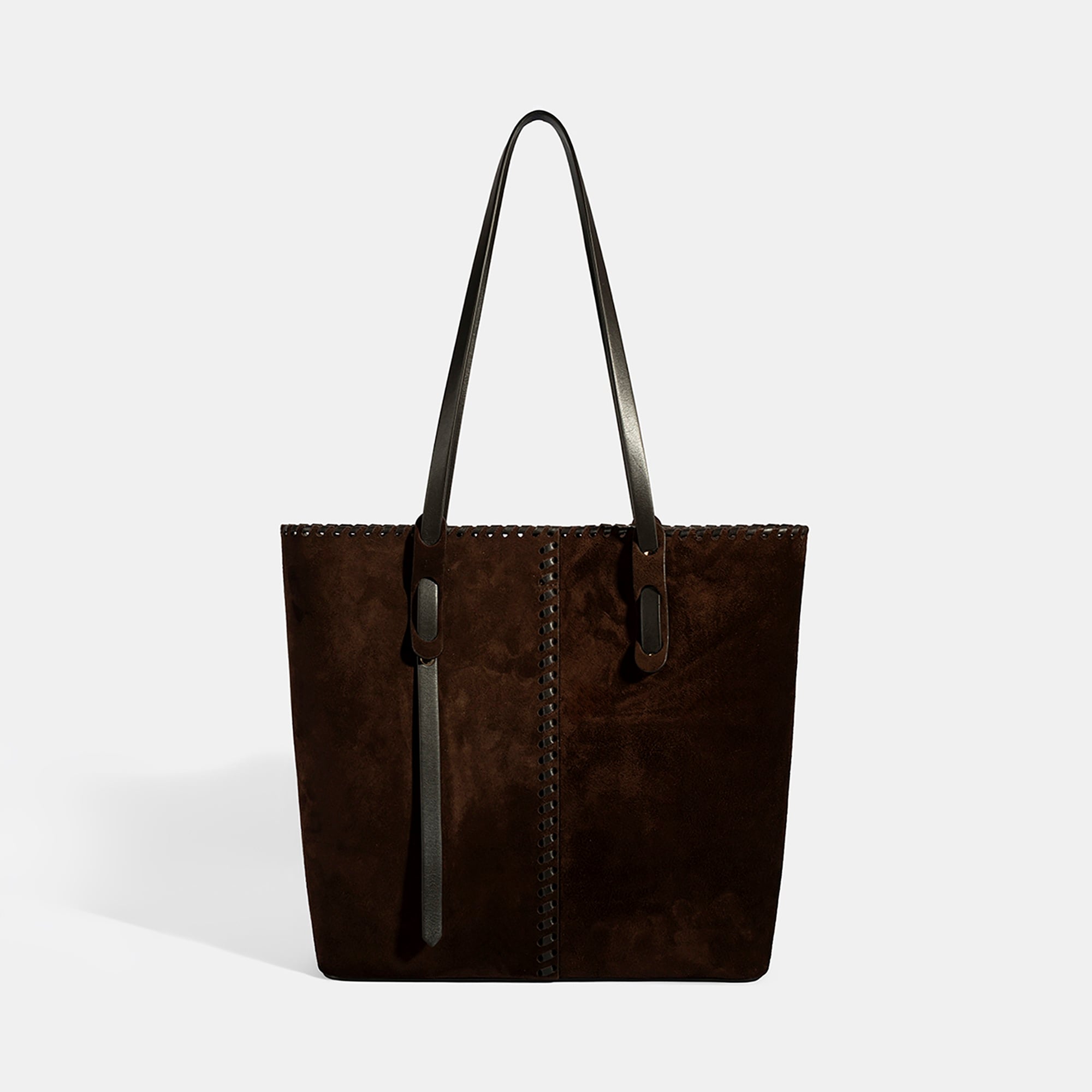 Kadın Kahve Süet Deri Omuz Çantası