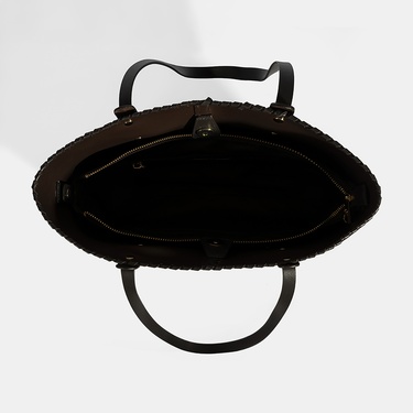  Kadın Kahve Süet Deri Omuz Çantası