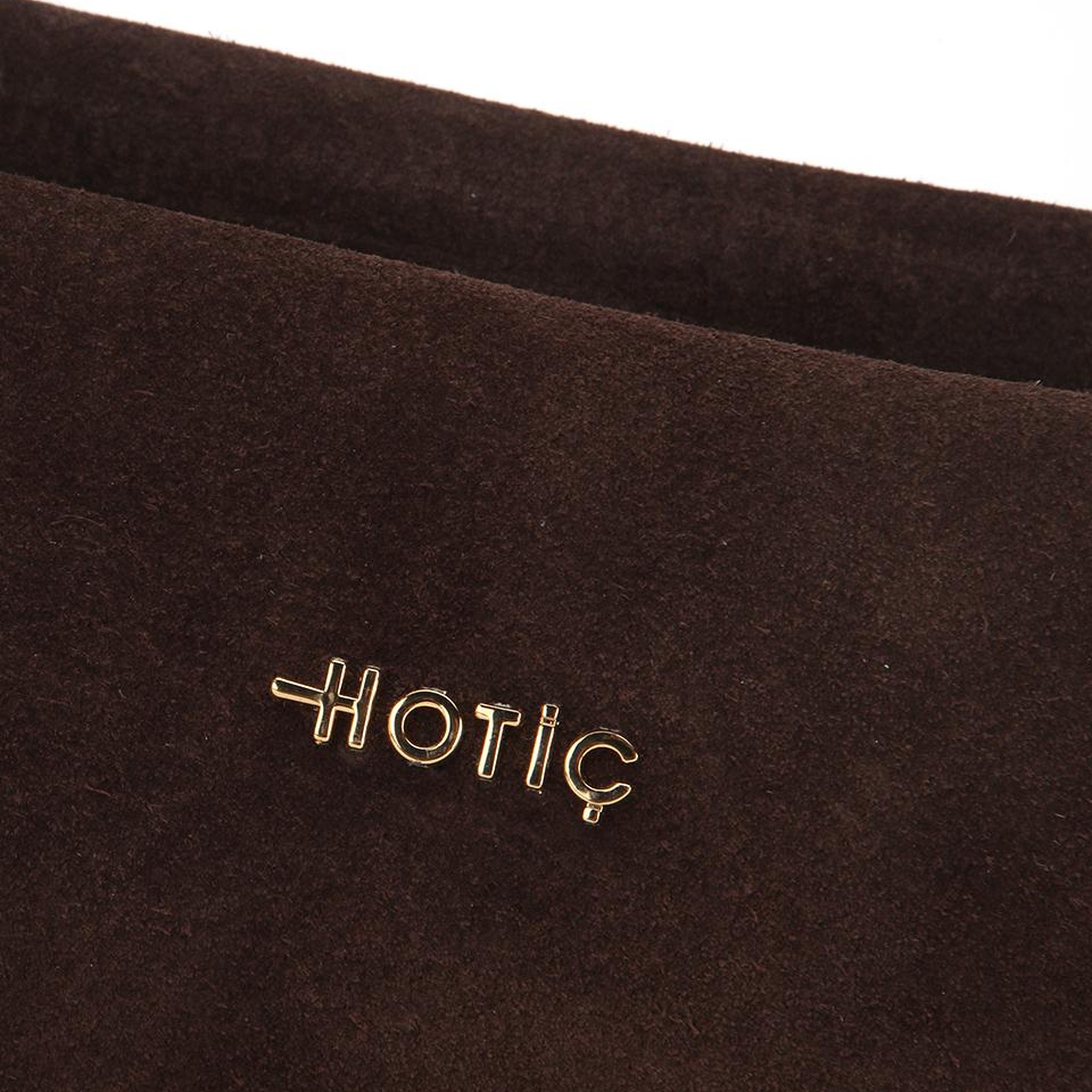 Kadın Süet Deri Kahverengi Örgü Askı Detaylı Omuz Çantası