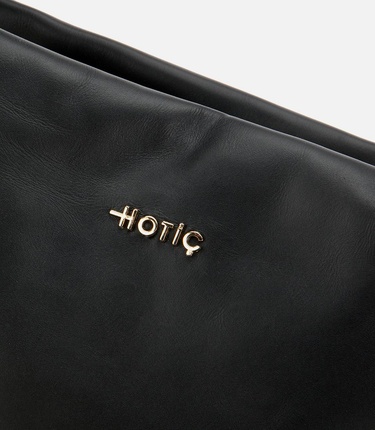  Kadın Deri Siyah Yumuşak Dokulu Örgü Askı Detaylı Omuz Çantası