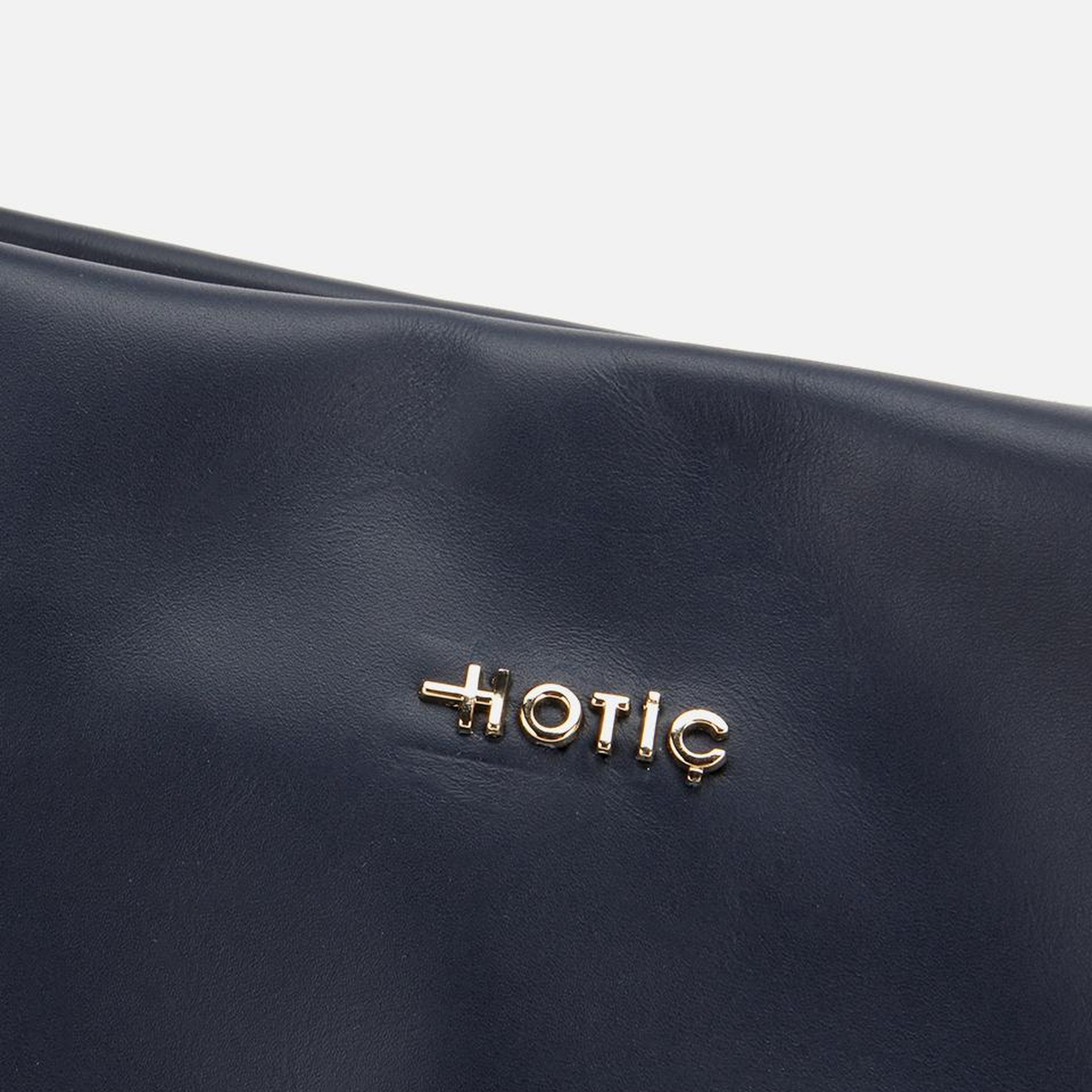 Kadın Deri Lacivert Yumuşak Dokulu Örgü Askı Detaylı Omuz Çantası