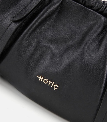  Kadın Deri Siyah Yumuşak Dokulu Bowling Omuz Çantası