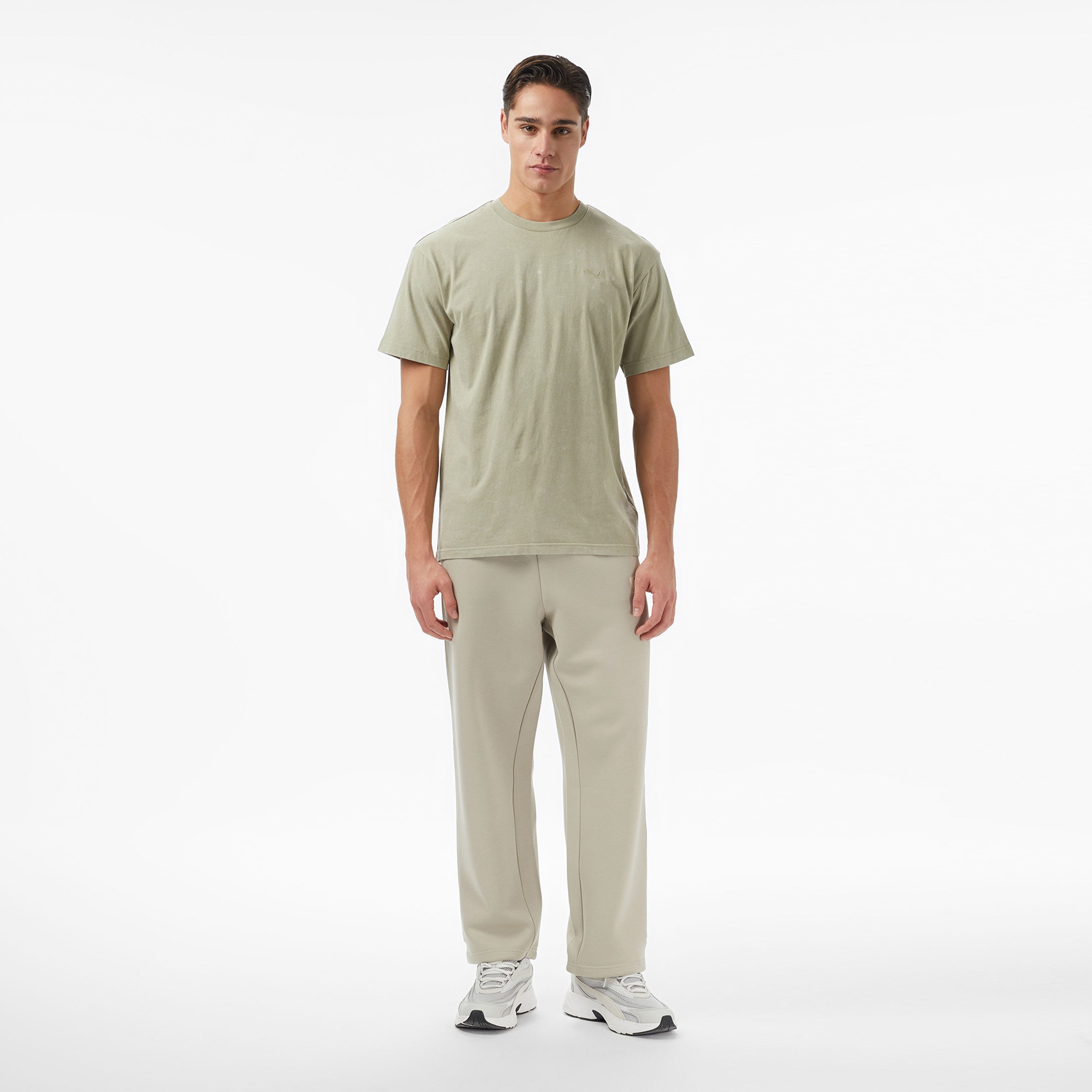 Puma Ess Elevated Wash  Erkek Yeşil T-Shirt