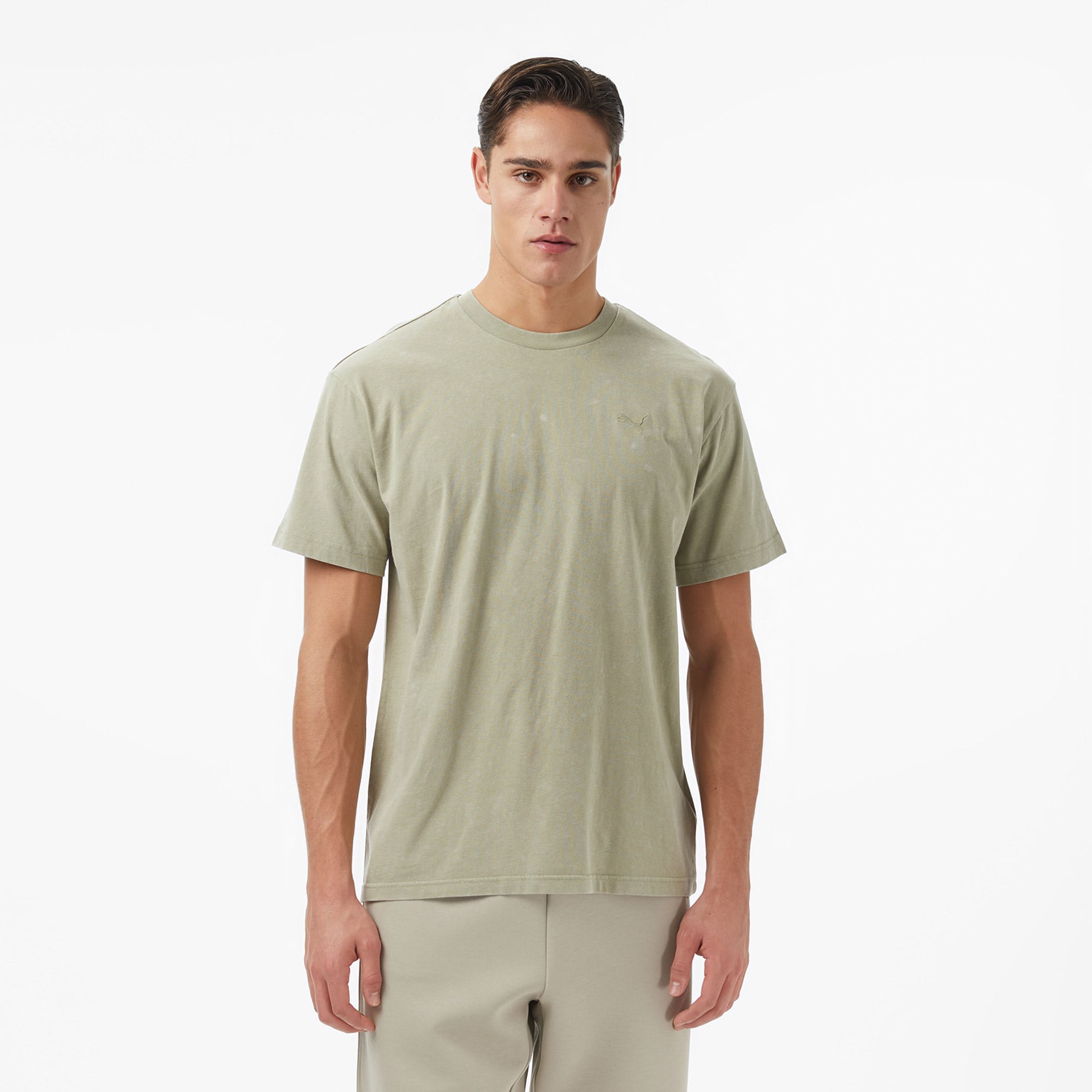  Puma Ess Elevated Wash  Erkek Yeşil T-Shirt