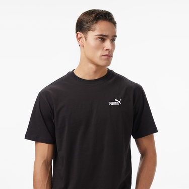  Puma Ess Relaxed No. 1 Logo  Erkek Siyah T-Shirt