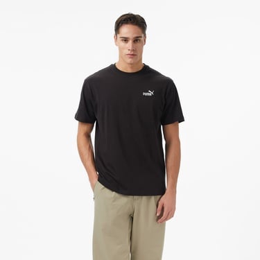 Puma Ess Relaxed No. 1 Logo  Erkek Siyah T-Shirt