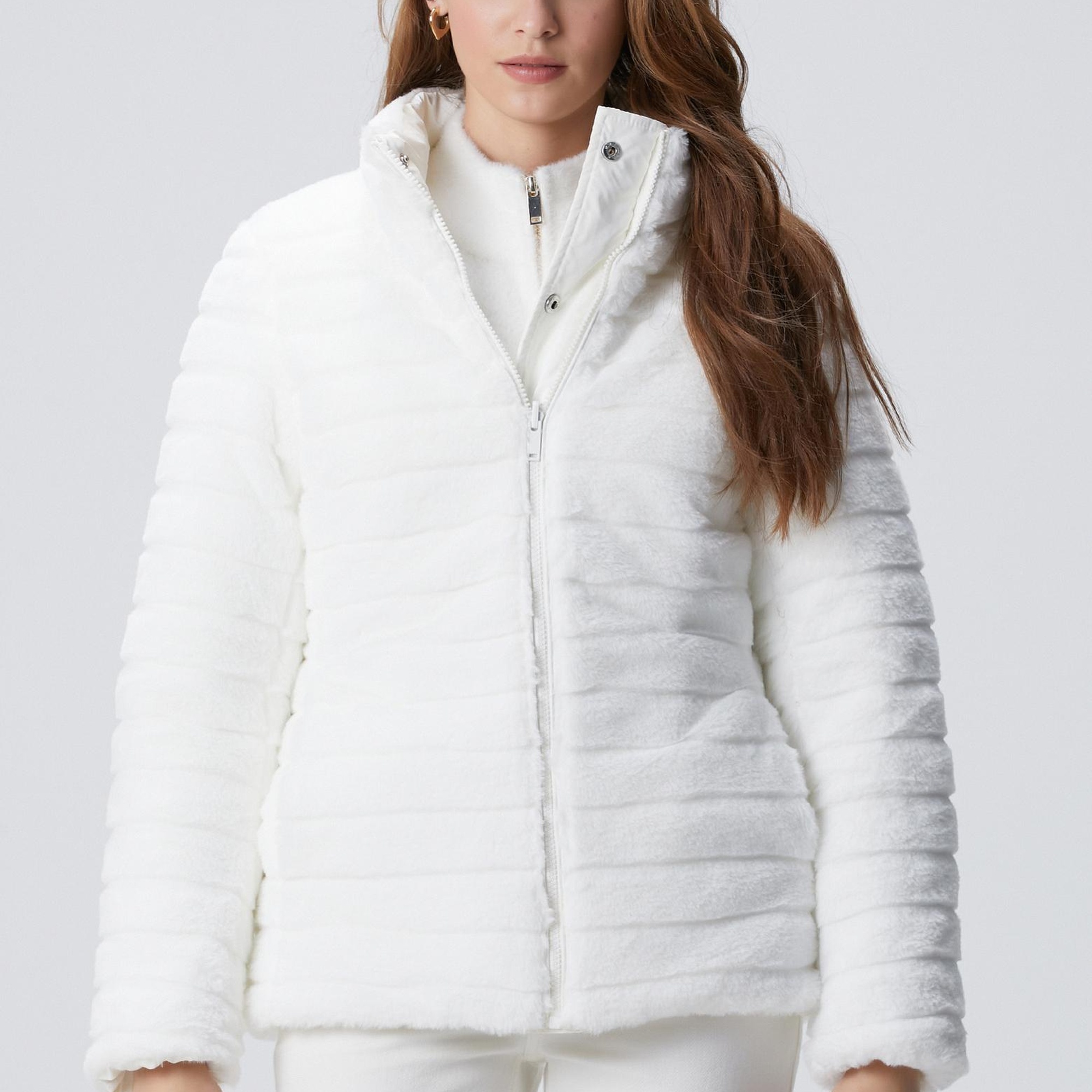 Network Kadın Kırık Beyaz Kapitoneli Mont