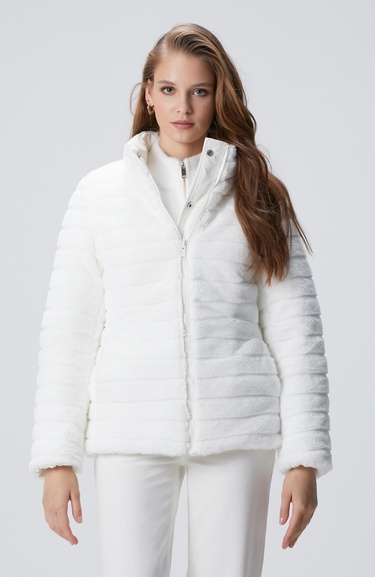  Network Kadın Kırık Beyaz Kapitoneli Mont