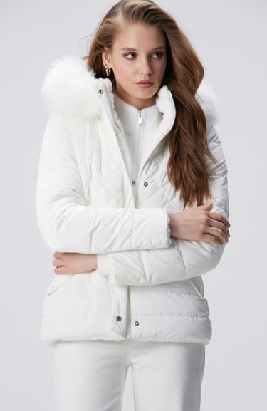  Network Kadın Kırık Beyaz Kapitoneli Mont