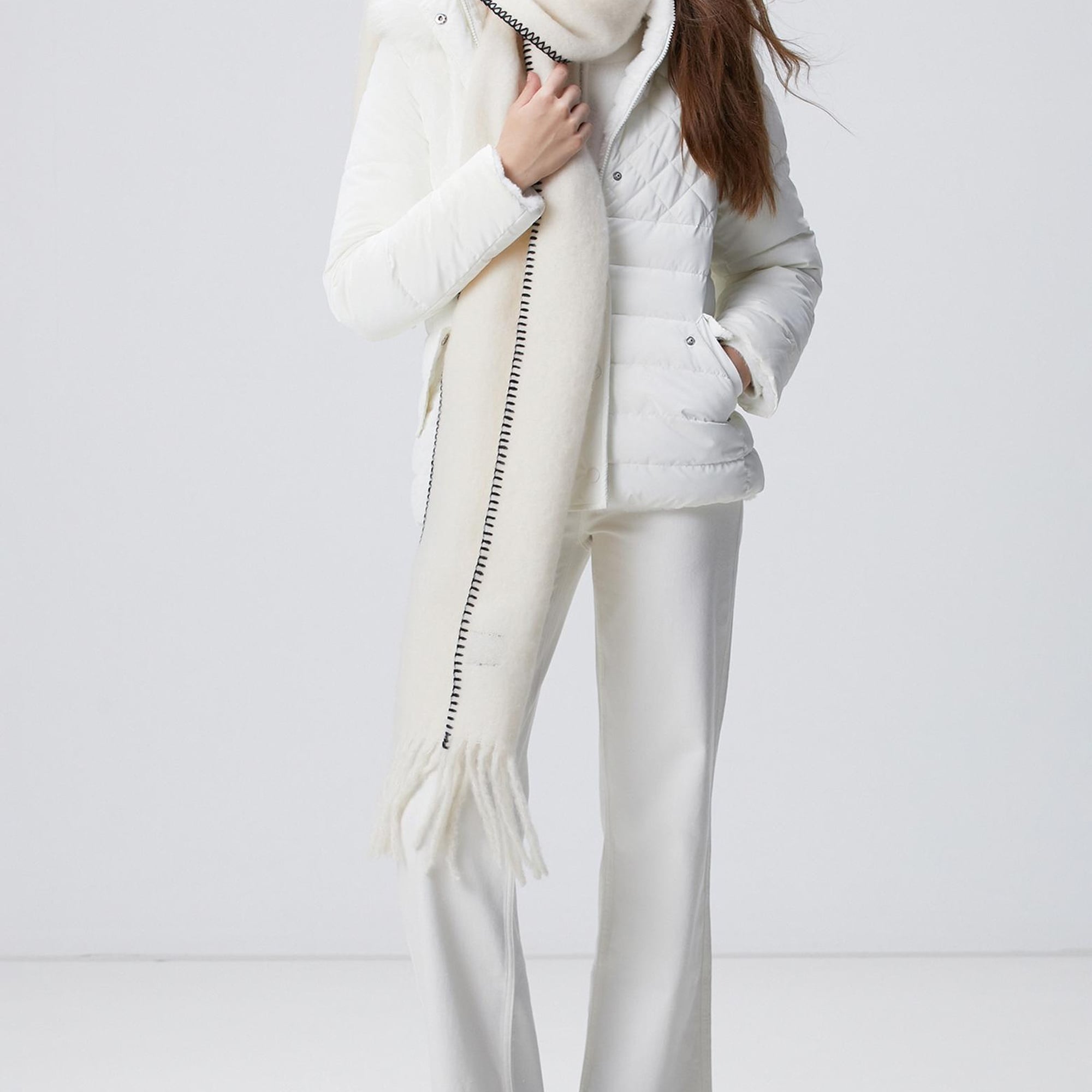 Network Kadın Kırık Beyaz Kapitoneli Mont